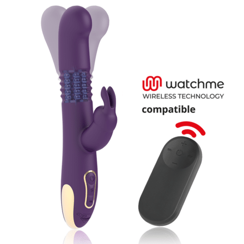 Bastian vibromasseur rabbit UP & down rotatif et vibrant + télécommande watchme — TREASURE