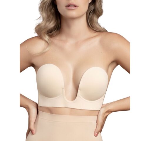 Soutien-gorge sans poignées beige bonnet B — BYE-BRA