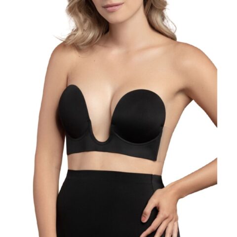 Soutien-gorge sans poignées noir bonnet E — BYE-BRA