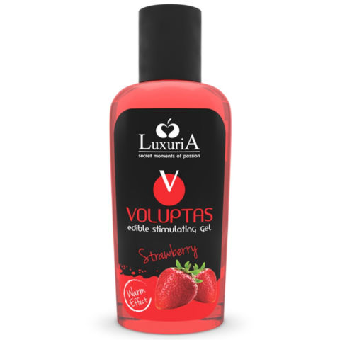 Voluptas gel de massage comestible effet chauffant - fraise 100 ML — INTIMATELINE LUXURIA