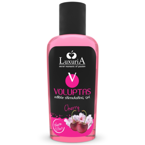 Voluptas gel de massage comestible effet chauffant - cerise 100 ML — INTIMATELINE LUXURIA