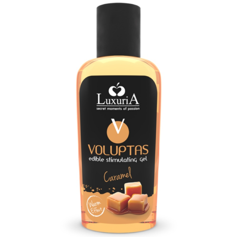 Voluptas gel de massage comestible effet chauffant - caramel 100 ML — INTIMATELINE LUXURIA