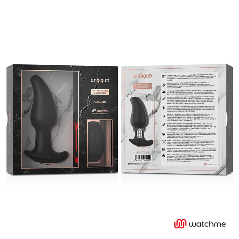 Vibrateur anal plug télécommande watchme avec rotation des perles amadeus — ANBIGUO, vue 6