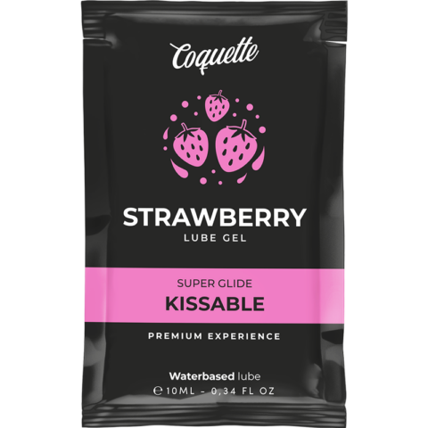 Lubrifiant kissable base deau de fraise poche 10 ML