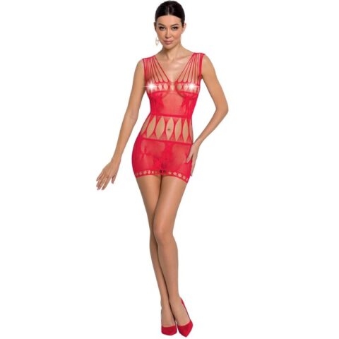 Femme BS090 bodystocking rouge taille unique — PASSION