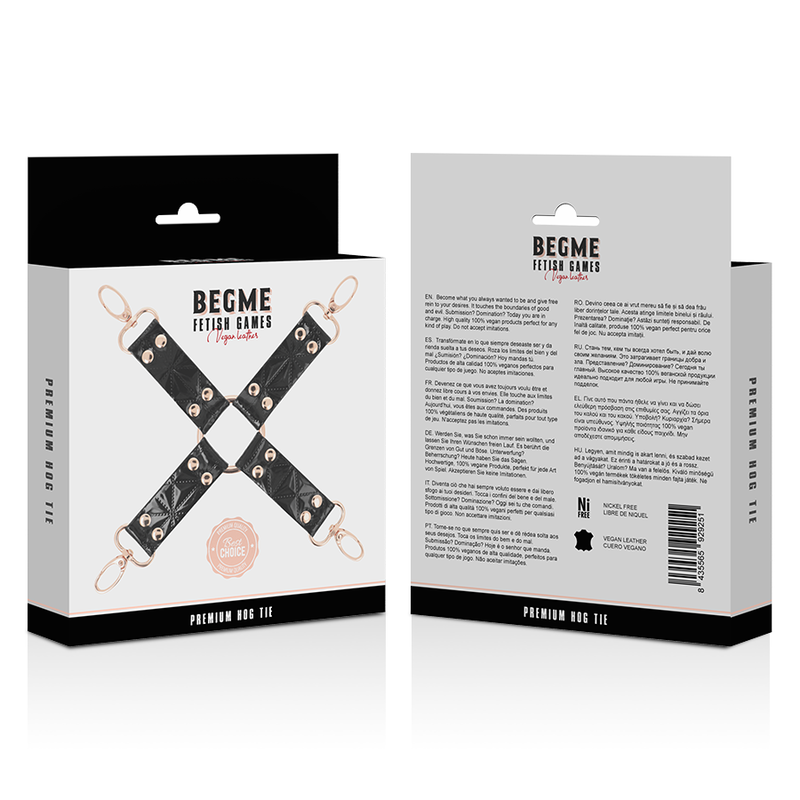 Black edition cravate en cuir vegan — BEGME, vue 5