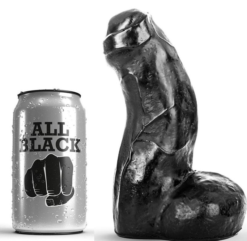 Dong réaliste noir 17 CM — ALL BLACK