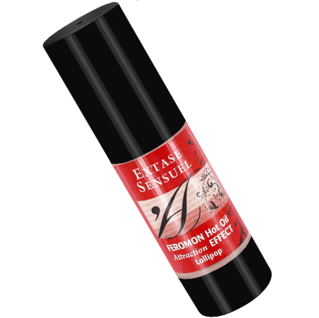 Huile de massage effet chauffant aux phéromones sucettes 30 ML