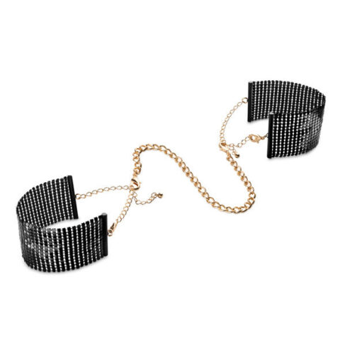 Désir métallique menottes en maille métal noir — BIJOUX INDISCRETS