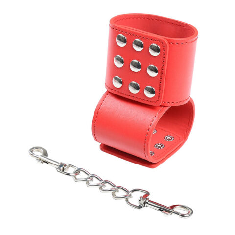 Menottes rouges avec fermeture à pression — OHMAMA FETISH