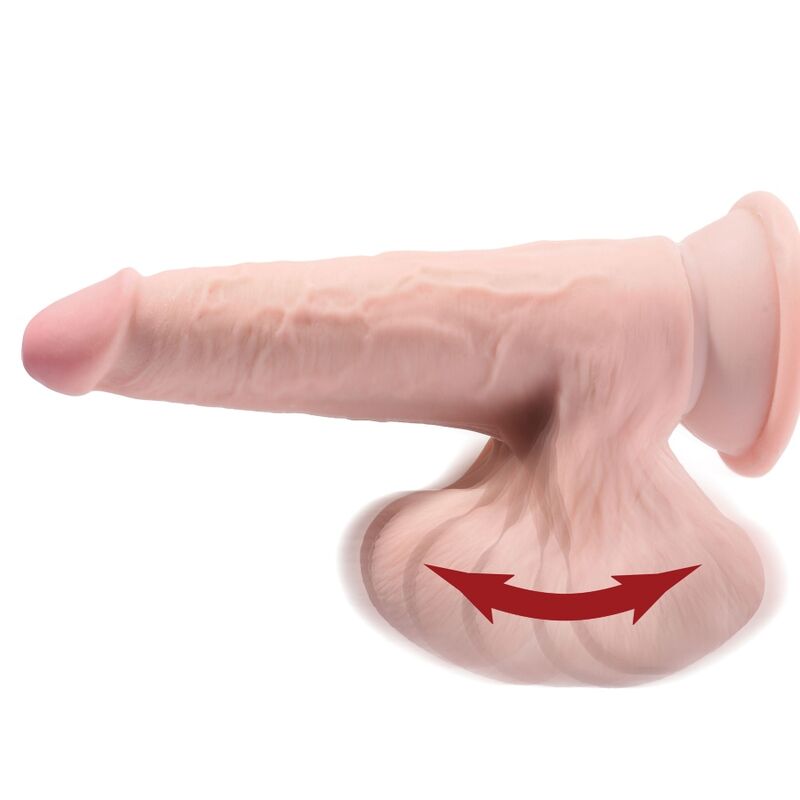 Balles gode 3D plus 24.5 CM peau claire — KING COCK, vue 3