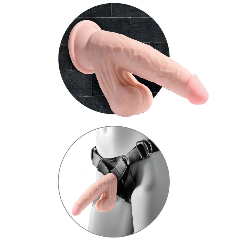 Balles gode 3D plus 24.5 CM peau claire — KING COCK, vue 4
