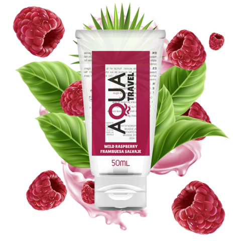 Lubrifiant a base d''eau saveur framboise sauvage - 50 ML — AQUA TRAVEL