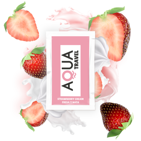 Lubrifiant à base d'eau saveur crème de fraise 6 ML — AQUA TRAVEL