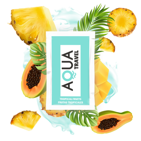 Lubrifiant à base d'eau saveur fruits tropicaux 6 ML — AQUA TRAVEL