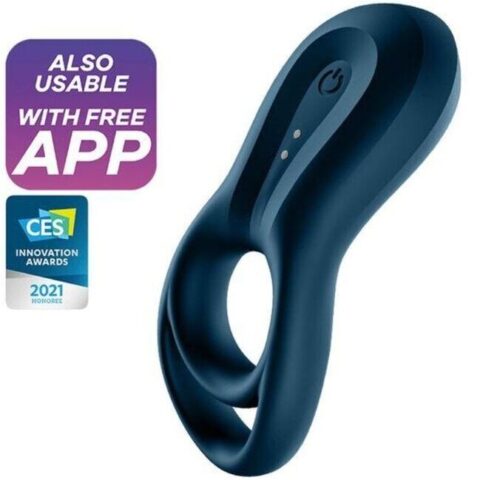 Application epic duo ring vibrator bleu — SATISFYER