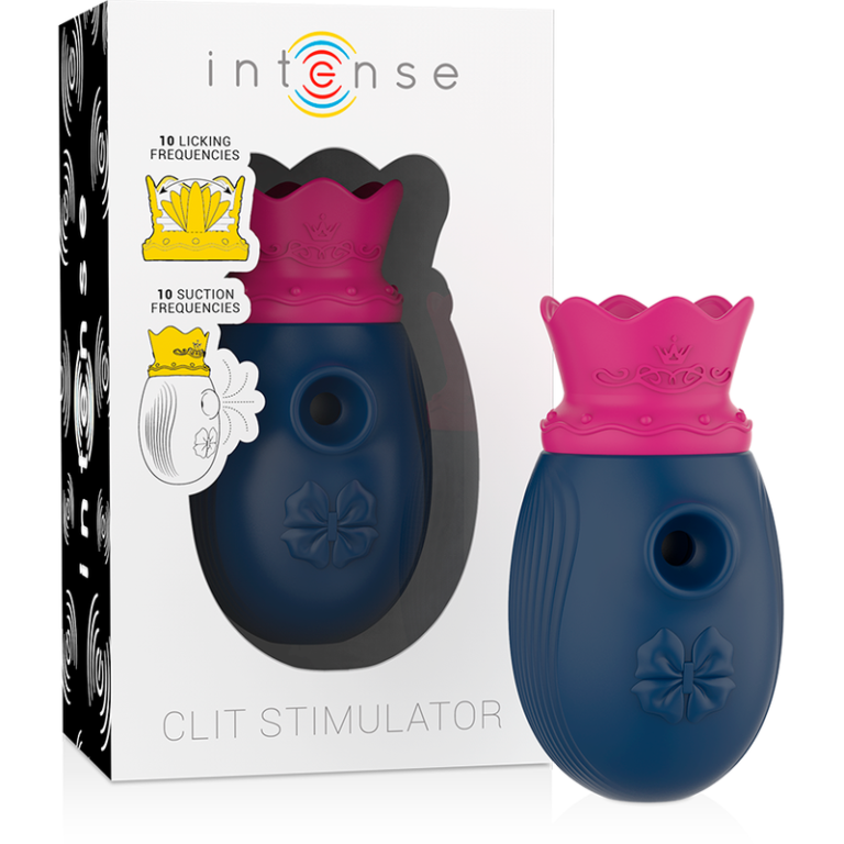 Stimulateur de clitoris 10 modes d'aspiration et de léchage - bleu — INTENSE, vue 2