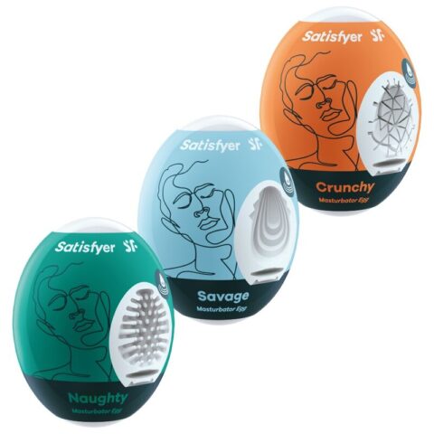 3 Oeufs masturbateurs naughty, savage & crunchy — SATISFYER