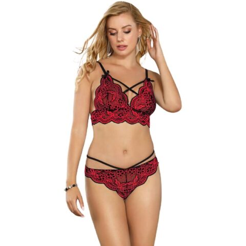 Set ensemble deux pièces top et culotte en dentelle L/XL — SUBBLIME