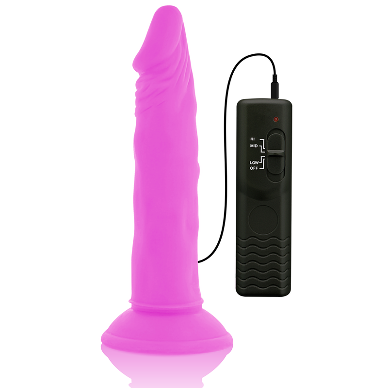 Dildo vibrant flexible violet 23 CM -O- 4.3 CM — DIVERSIA, vue 4