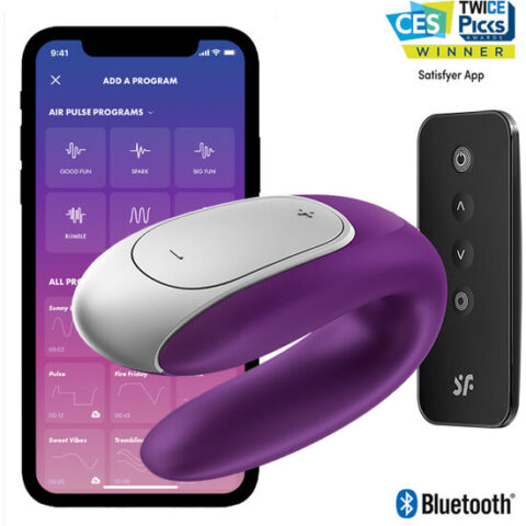 Vibrateur partenaire double FUN violet — SATISFYER