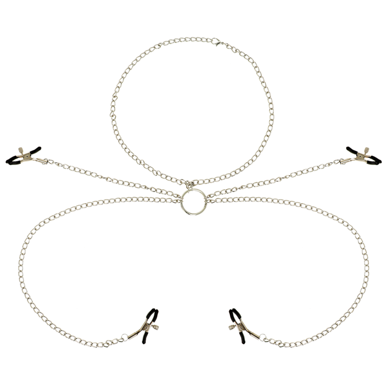 Ohmama fetish 4 pinces à tétons avec collier chaîne — OHMAMA FETISH