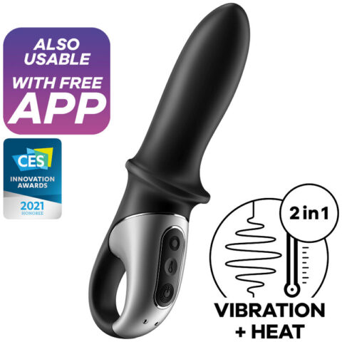 Application de vibrateur anal HOT passion noir — SATISFYER