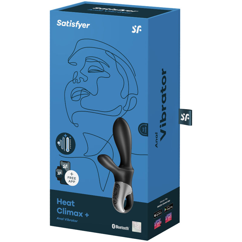 Application heat climax+ vibrateur anal noir — SATISFYER, vue 4