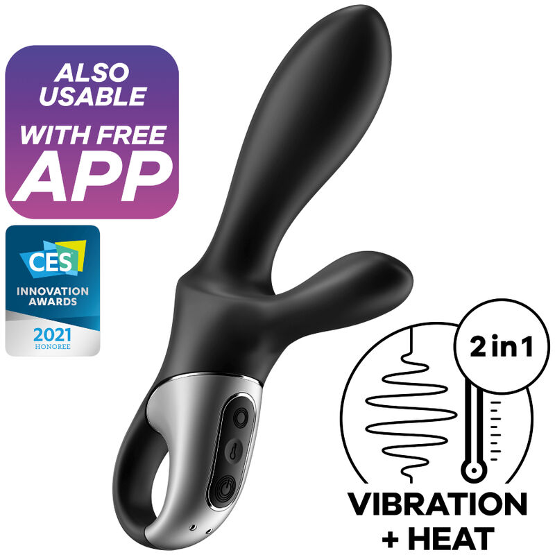 Application heat climax+ vibrateur anal noir — SATISFYER