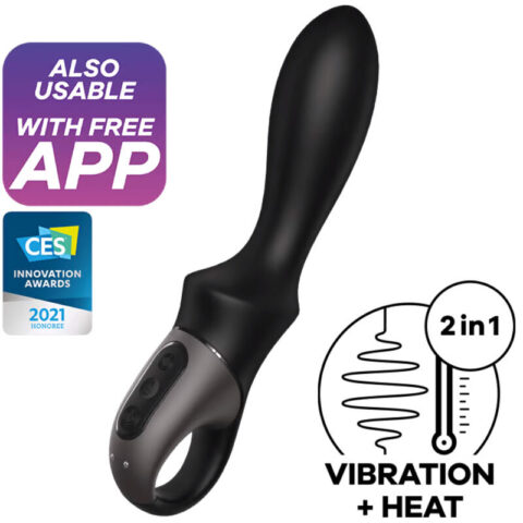 Application vibrateur anal heat climax noir — SATISFYER