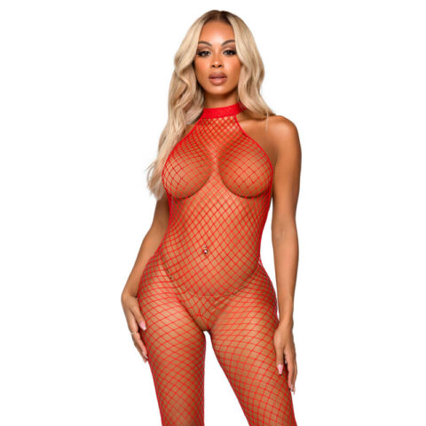 Le frivole bodystocking - COL racer taille unique rouge — LEG AVENUE