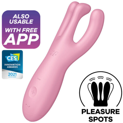 Application vibrateur threesome 4 rose — SATISFYER