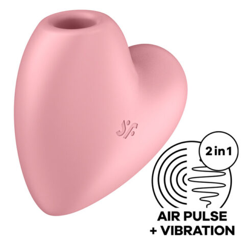 Cutie heart stimulateur et vibrateur de pulse d'air rose — SATISFYER