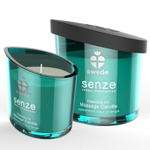 Bougie de massage sweede senze tranquility menthe verte, rose, orange — SWEDE