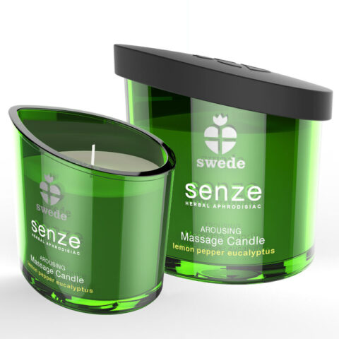 Bougie de massage excitante senze - citron, poivre, eucalyptus — SWEDE