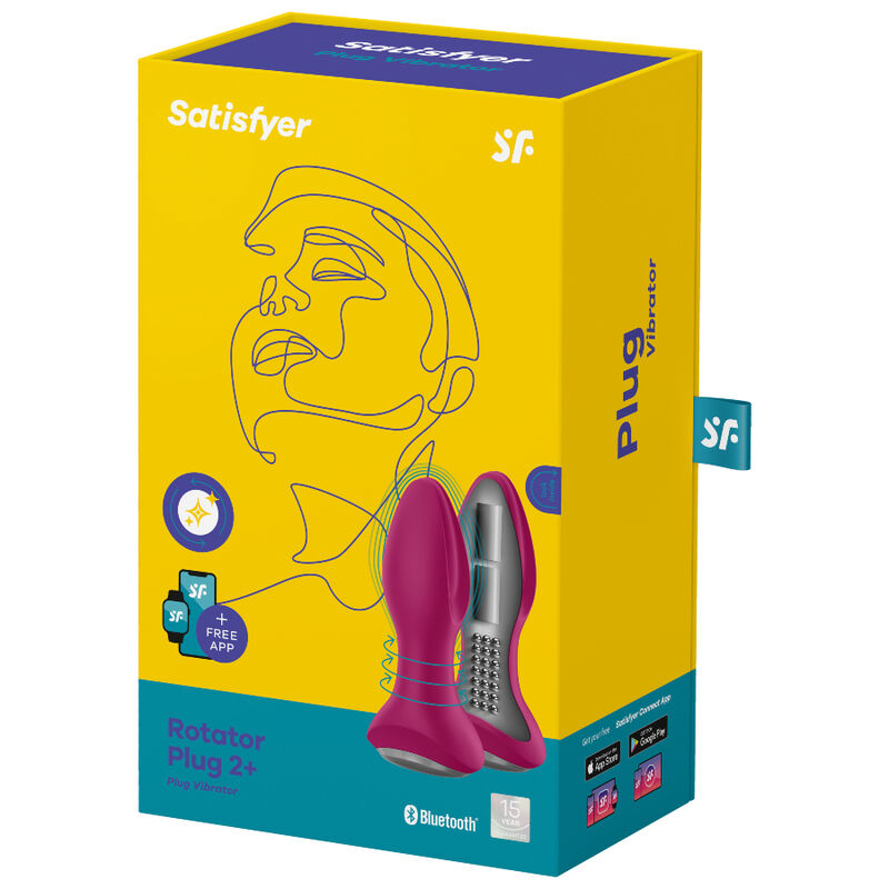 Application de plug vibrant rotator plug 2+ rouge — SATISFYER, vue 5