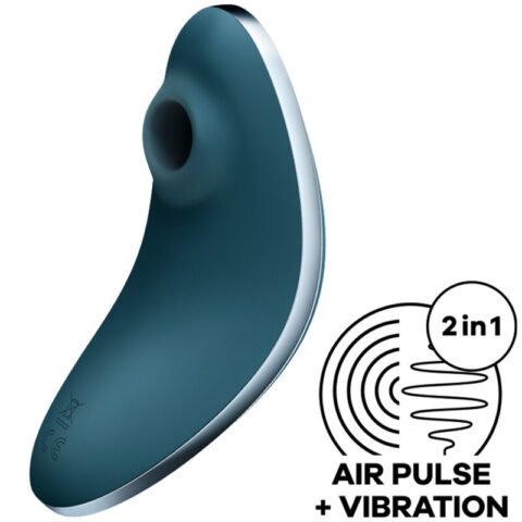 Vulva lover 1 stimulateur et vibrateur AIR pulse bleu — SATISFYER
