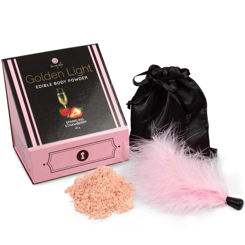 Golden light KIT poudre comestible et plume de fraise pétillante