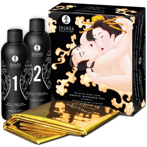 Gel de massage érotique corps à corps melon mangue oriental — SHUNGA
