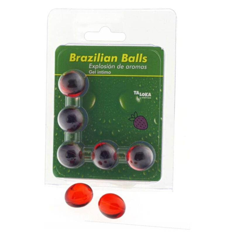 5 Boules brésiliennes gel intime fraise — TALOKA, vue 2