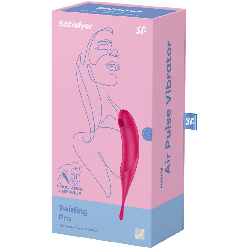 Stimulateur et vibrateur twirling PRO AIR pulse rouge — SATISFYER, vue 4