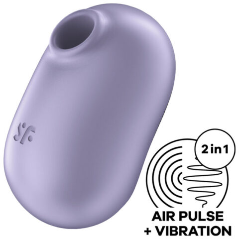Stimulateur et vibrateur double AIR pulse PRO TO GO 2 violet — SATISFYER