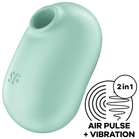 Stimulateur et vibrateur double AIR pulse PRO TO GO 2 vert