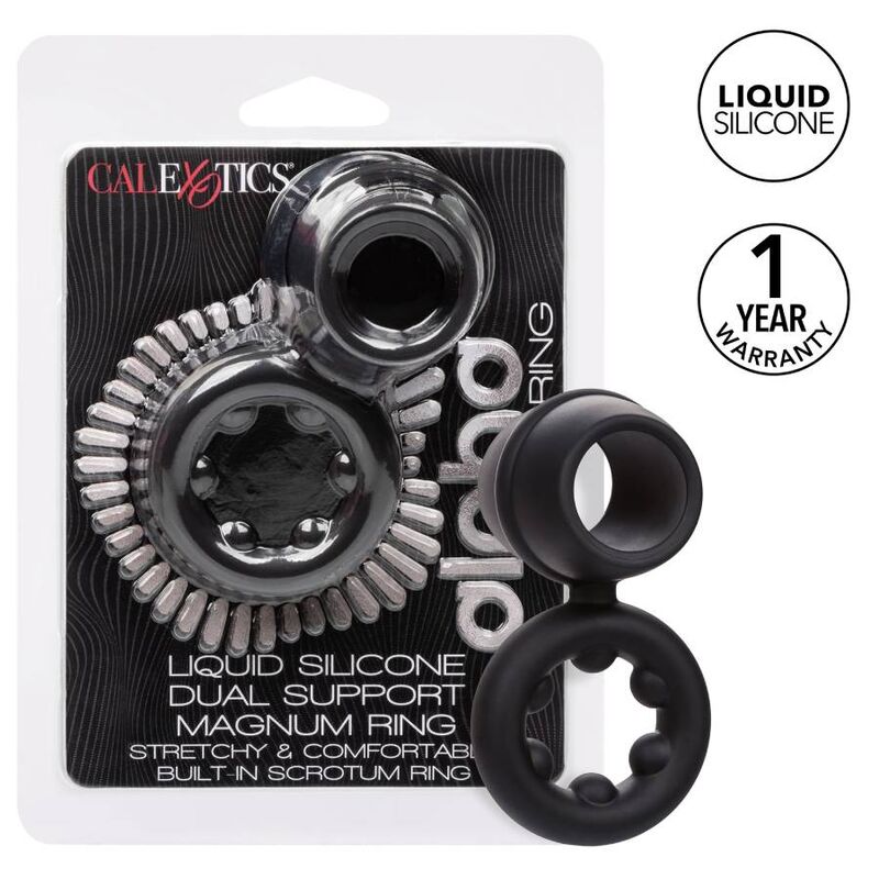 Bague alpha dual magnum noir — CALEXOTICS, vue 2