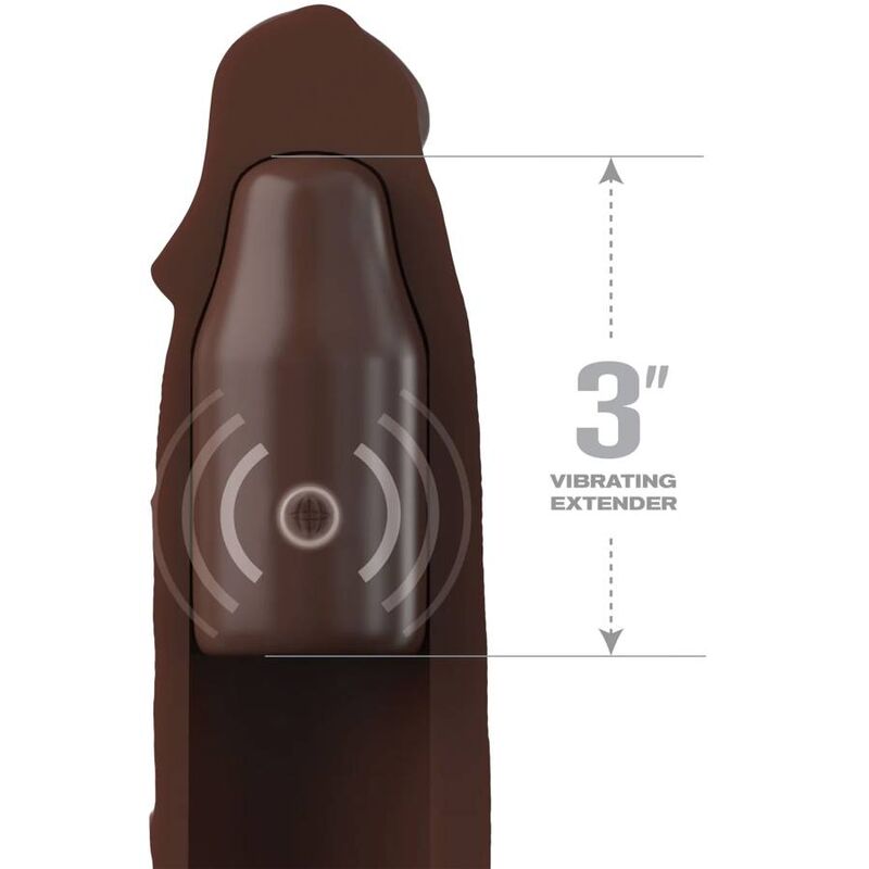 Fantasy X- tensions - pochette pipedreams 22,86 CM + plug 7,62 CM telecommande marron — FANTASY X-TENSIONS, vue 3