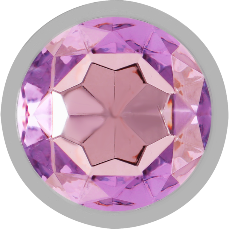 Plug anal en métal aluminium avec cristal violet taille L — INTENSE, vue 3