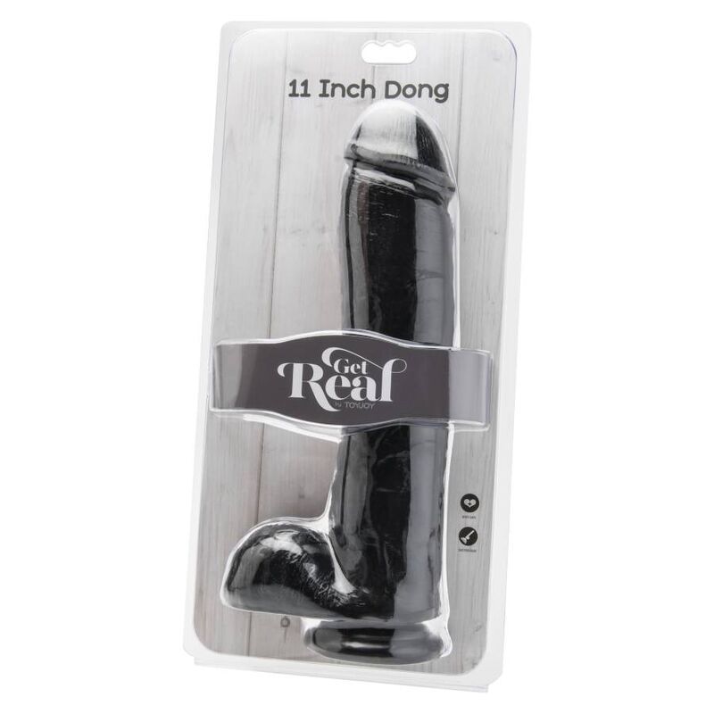 Gode 28 CM avec boules noir — GET REAL, vue 2