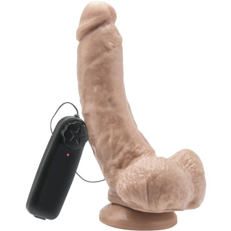 Gode 20,5 CM avec billes vibrateur skin — GET REAL