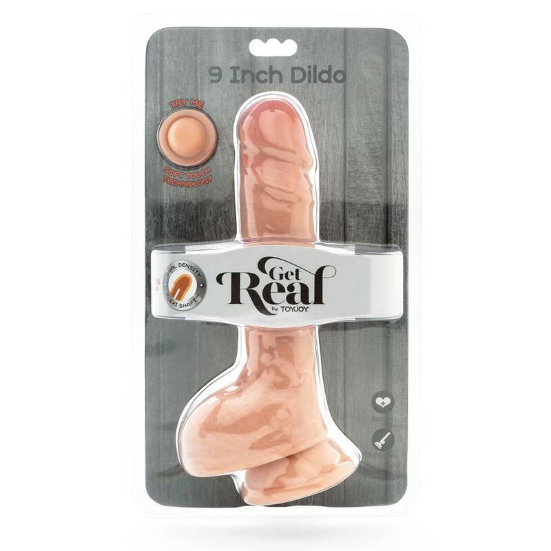 Gode double densité 25,5 CM balles peau — GET REAL, vue 3