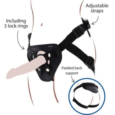 Harnais strap-on deluxe noir — GET REAL